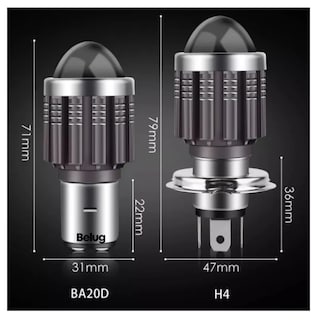 Foto 2 | Foto 2 | Faro Foco Led Mini Lupa H4 Ba20d H6 Alta Baja Moto 2000lm Belug Negro