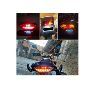 Foto 3 | Foto 3 | Luz de Freno Stop Led Motocicleta Direccionales Eo Safe Imports Esi-8679 color Negro