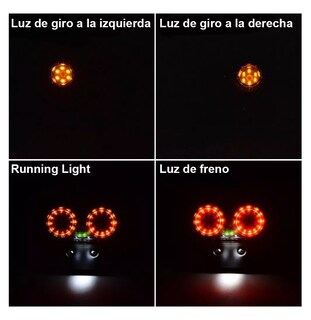 Foto 4 | Foto 4 | Stop Porta Placa Direccionales Led para Moto Cafe Racer Bobber 12v