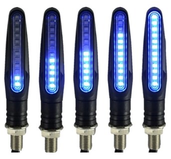 Foto 1 | Foto 1 | Direccionales Led Moto Secuencial Motocicleta Malubero color Azul
