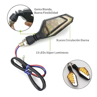 Foto 3 | Foto 3 | Direccionales Focos Faros Led Motocicleta Neon Universal 2pz Esi-6124 Ambar / Blanco