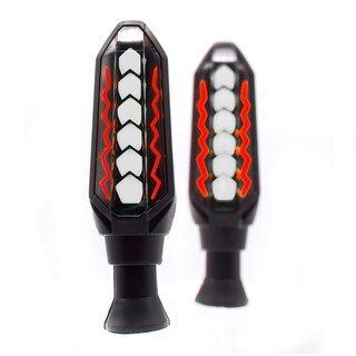 Foto 1 | Foto 1 | Direccionales para Moto Rasen RS-DIR-0001Y-R LED Bicolor Secuencial Universal