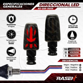 Foto 2 | Foto 2 | Direccional Led Duo Universal Para Motocicleta