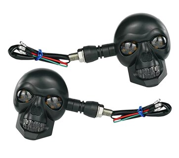 Foto 1 | Foto 1 | Direccionales Led Para Moto Intermitente De Calavera 12v 3d Negro