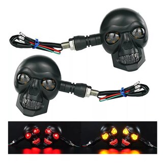 Foto 3 | Foto 3 | Direccionales Led Para Moto Intermitente De Calavera 12v 3d Negro