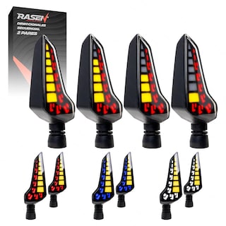 Foto 1 | Foto 1 | Par De Direccionales Led Secuencial Tipo Boomerang Para Moto Rasen