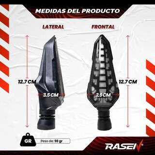 Foto 2 | Foto 2 | Direccionales Led Secuencial Tipo Daga para Moto Rasen