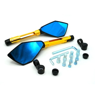 Foto 1 | Foto 1 | Espejo Deportivo Con Vidrio Azul Tipo Pentagonal Universal Para Motocicleta