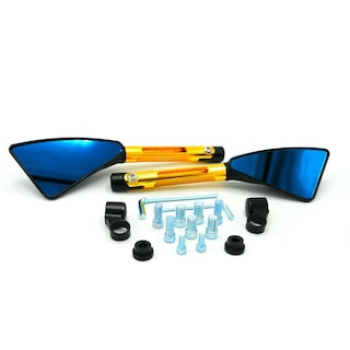 Foto 1 | Foto 1 | Espejo Deportivo Con Vidrio Azul Tipo Rebanada Universal Para Motocicleta