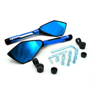 Foto 1 | Foto 1 | Espejo Deportivo Con Vidrio Azul Tipo Pentagonal Universal Para Motocicleta