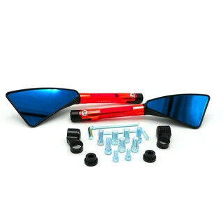 Foto 1 | Foto 1 | Espejo Deportivo Con Vidrio Azul Tipo Rebanada Universal Para Motocicleta