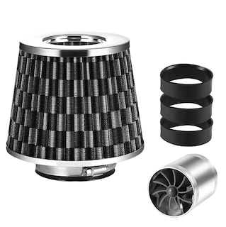 Foto 1 | Foto 1 | Filtro De Alto Flujo Universal Y Tornado Turbina Para Auto Negro