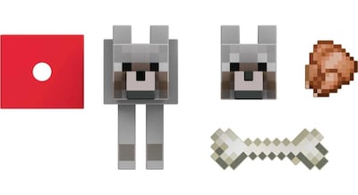 Foto 5 | Foto 5 | Figura de Acción Mattel Minecraft Diamond Level Wolf - Venta Internacional