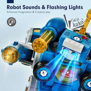 Foto 5 | Foto 5 | Stem Toys Hahaland 5 En 1 Take Apart Trucks Transform Robot - Venta Internacional