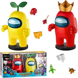Foto 2 | Foto 2 | Figura De Juguete P.m.i. Among Us Stamper Crewmate Con 10 Accesorios - Venta Internacional.