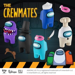 Foto 5 | Foto 5 | Figuras 5 En 1 De Toy P.m.i. Among Us Crewmate, Paquete Con 3 Sombreros - Venta Internacional.