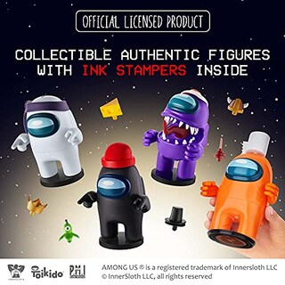 Foto 4 | Foto 4 | Figuras De Juguete Among Us Crewmate Con Sellos, 10 Sombreros Y Accesorios - Venta Internacional.
