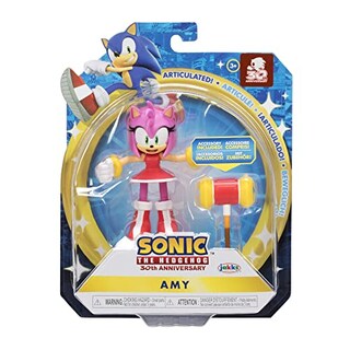 Foto 4 | Foto 4 | Sonic The Hedgehog Figura De Acción De 4 Pulgadas, Amy Moderna Con Martillo, Juguete Coleccionable - Venta Internacional.