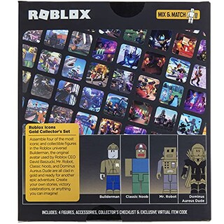 Foto 6 | Foto 6 | Colección Roblox Action, Set De Coleccionista De Oro Con Ico - Venta Internacional.