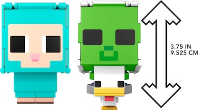 Foto 2 | Foto 2 | Figure Mattel Minecraft Flippin' Figs Sheep & Chicken, Paquete De 2 - Venta Internacional.