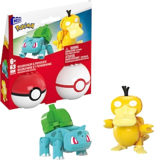 Foto 1 | Foto 1 | Set De Juguetes De Construcción Mega Pokémon Bulbasaur Y Psyduck 63 Piezas - Venta Internacional.
