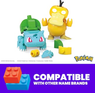 Foto 2 | Foto 2 | Set De Juguetes De Construcción Mega Pokémon Bulbasaur Y Psyduck 63 Piezas - Venta Internacional.