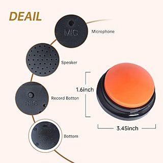 Foto 3 | Foto 3 | Botón De Grabación De Voz A 4 Colores Para Perro Con 30 Segundos - Venta Internacional.