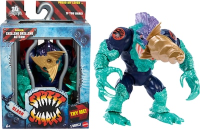 Foto 1 | Foto 1 | Figura De Acción Mattel Street Sharks Slash De 15 Cm Con Bite & Drill - Venta Internacional.