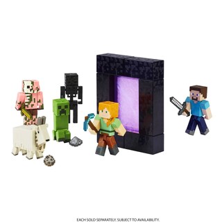 Foto 2 | Foto 2 | Figura de Acción Mattel Minecraft Steve con Build-a-portal de 3.25 \" - Venta Internacional