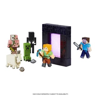 Foto 3 | Foto 3 | Figura de Acción Mattel Minecraft Steve con Build-a-portal de 3.25 \" - Venta Internacional