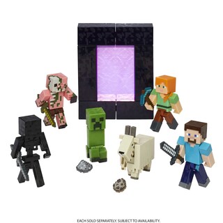 Foto 4 | Foto 4 | Figura de Acción Mattel Minecraft Steve con Build-a-portal de 3.25 \" - Venta Internacional