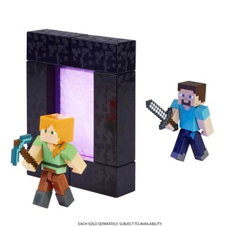 Foto 5 | Foto 5 | Figura de Acción Mattel Minecraft Steve con Build-a-portal de 3.25 \" - Venta Internacional