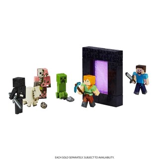 Foto 6 | Foto 6 | Figura de Acción Mattel Minecraft Steve con Build-a-portal de 3.25 \" - Venta Internacional