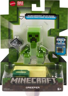 Foto 6 | Foto 6 | Figura de Acción Mattel Minecraft Creeper con Accesorio de 8 cm - Venta Internacional
