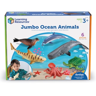 Foto 1 | Foto 1 | Jumbo Ocean Animals De Toy Learning Resources, 6 Unidades, Más De 3 Años - Venta Internacional.
