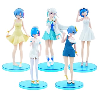 Foto 1 | Foto 1 | Figuras Re Zero Rem Emilia Anime Juguetes Coleccionables 6 Pzs Colores