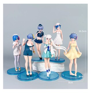 Foto 2 | Foto 2 | Figuras Re Zero Rem Emilia Anime Juguetes Coleccionables 6 Pzs Colores