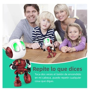 Foto 3 | Foto 3 | Robot de Juguete Belug Recargable de Metal Rojo