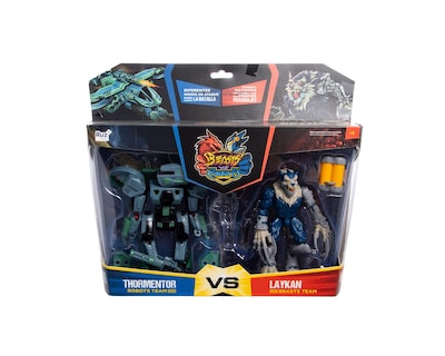 Foto 1 | Foto 1 | Muñecos Beast Vs Robots 2 Pack Batalla (1 Robot y 1 Beast) Wolf Beast