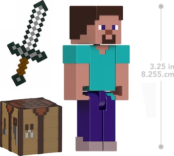 Foto 2 | Foto 2 | Figura De Acción Mattel Minecraft Steve Con Accesorios, 8 Cm - Venta Internacional.