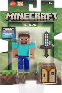 Foto 3 | Foto 3 | Figura De Acción Mattel Minecraft Steve Con Accesorios, 8 Cm - Venta Internacional.