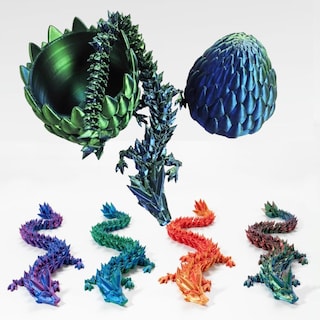 Foto 5 | Foto 5 | Cristal Articulado Impreso En 3d Con Dragón Y Huevo De Dragón - Venta Internacional.