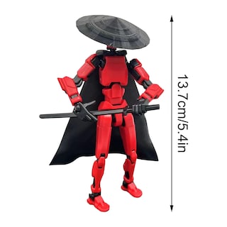 Foto 3 | Foto 3 | Figura De Acción Chivalrous Person T13 2024 Con Sombrero, Capa Y Soporte - Venta Internacional.