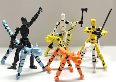 Foto 5 | Foto 5 | Movible Action Cat Robot T13 Impreso En 3d Con Múltiples Articulaciones - Venta Internacional.