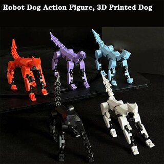 Foto 5 | Foto 5 | Figura De Acción Robot Dog Lucky T13, Modelo De Pvc Impreso En 3d - Venta Internacional.