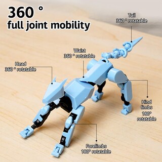 Foto 6 | Foto 6 | Figura De Acción Robot Dog Lucky T13, Modelo De Pvc Impreso En 3d - Venta Internacional.