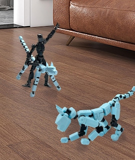 Foto 7 | Foto 7 | Figura De Acción T13 Action Cat Robot Impresa En 3d, Azul - Venta Internacional.