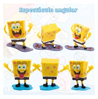 Foto 4 | Foto 4 | Figuras De Juguete Para Niños Lab.g Sponge Bob Colección 8 Piezas Colores