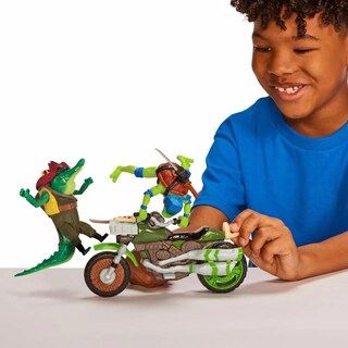 Foto 5 | Foto 5 | Figura De Acción Teenage Mutant Ninja Turtles Leonardo Con Ciclo - Venta Internacional.