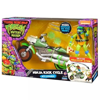 Foto 6 | Foto 6 | Figura De Acción Teenage Mutant Ninja Turtles Leonardo Con Ciclo - Venta Internacional.